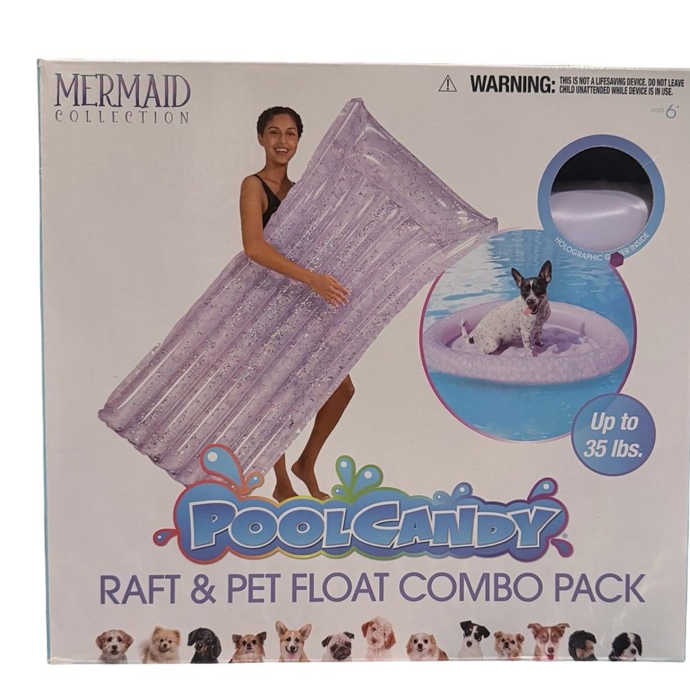 Mermaid Collection Purple Raft & Pet Float Combo Pack
